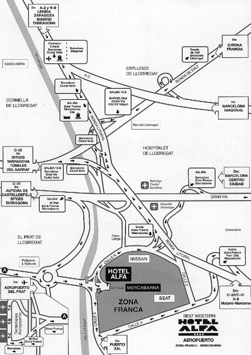 Hotel Alfa Aeropuerto map
